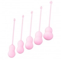 Набор из 5 розовых вагинальных шариков Tulips