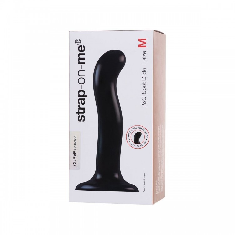 Черный стимулятор для пар P&G-Spot Dildo Size L - 19 см.