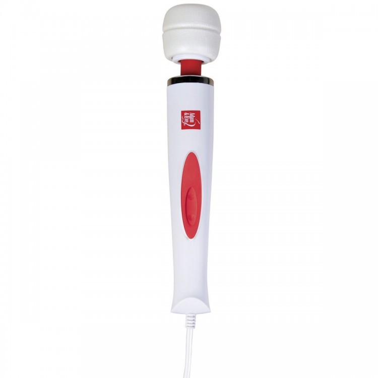 Белый проводной жезловый вибратор Magic Massager Deluxe