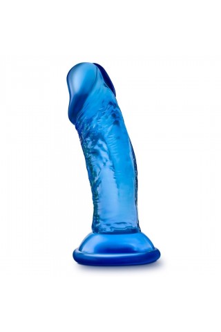 Синий анальный фаллоимитатор Sweet N Small 4 Inch Dildo with Suction Cup - 11,4 см.