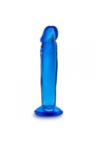 Синий анальный фаллоимитатор Sweet N Small 6 Inch Dildo With Suction Cup - 16,5 см.