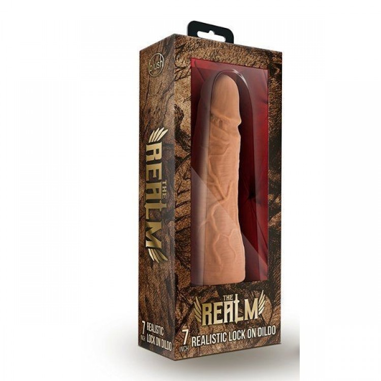 Насадка-фаллоимитатор для трусиков с плугом Realistic 7 Inch Lock On Dildo - 17,8 см.