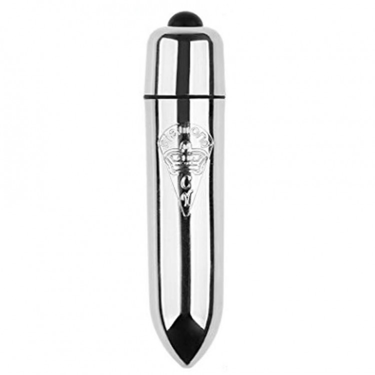 Серебристая вибропуля - 8 см.