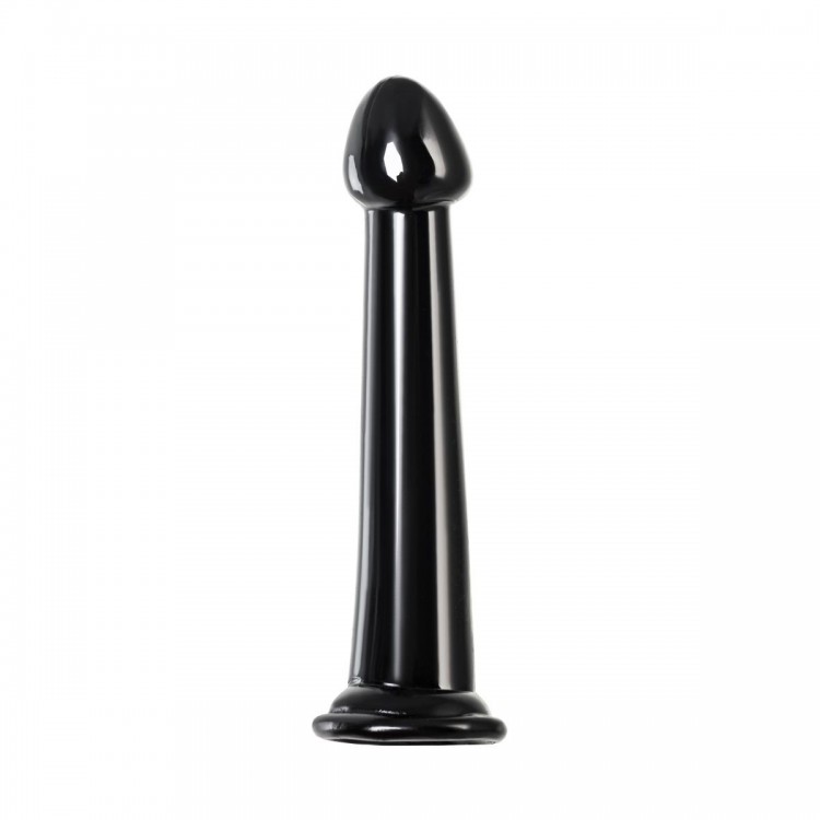 Черный фаллоимитатор Jelly Dildo M - 18 см.