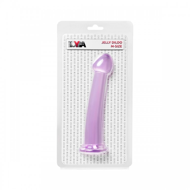 Фиолетовый фаллоимитатор Jelly Dildo M - 18 см.