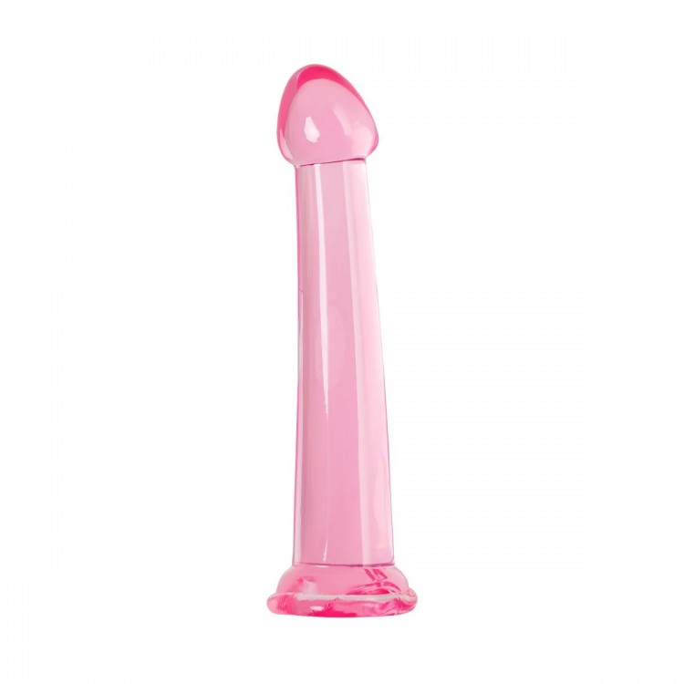 Розовый нереалистичный фаллоимитатор Jelly Dildo L - 20 см.