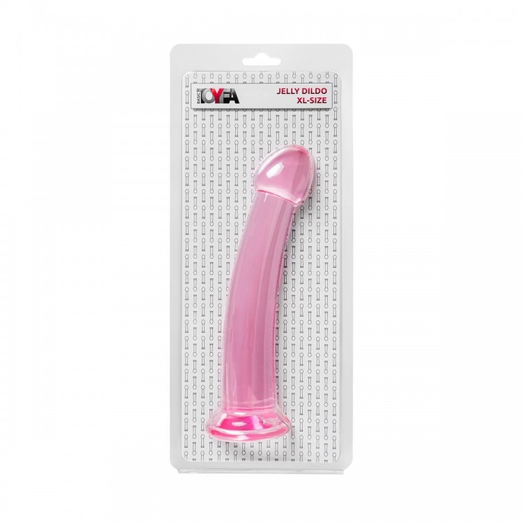 Розовый нереалистичный фаллоимитатор Jelly Dildo XL - 22 см.