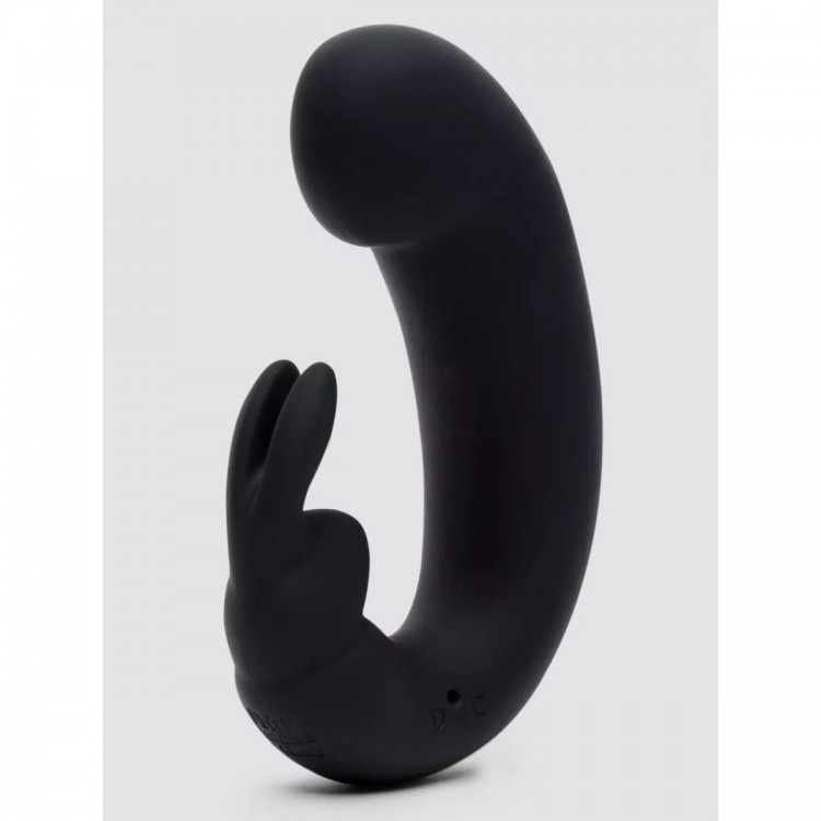 Черный мини-вибратор кролик Sensation Rechargeable G-Spot Rabbit Vibrator - 11,4 см.