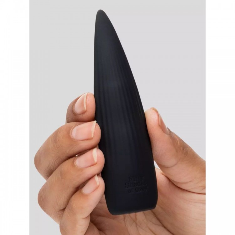 Черная вибропуля Sensation Rechargeable Flickering Tongue Vibrator