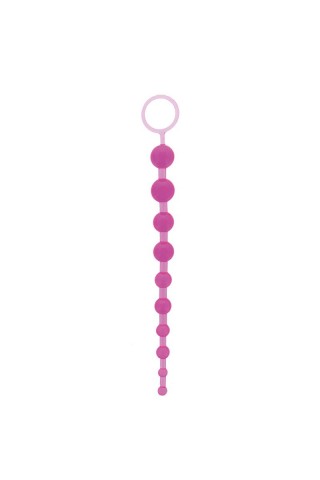 Фиолетовая анальная цепочка ORIENTAL JELLY BUTT BEADS 10.5 PURPLE - 26,7 см.