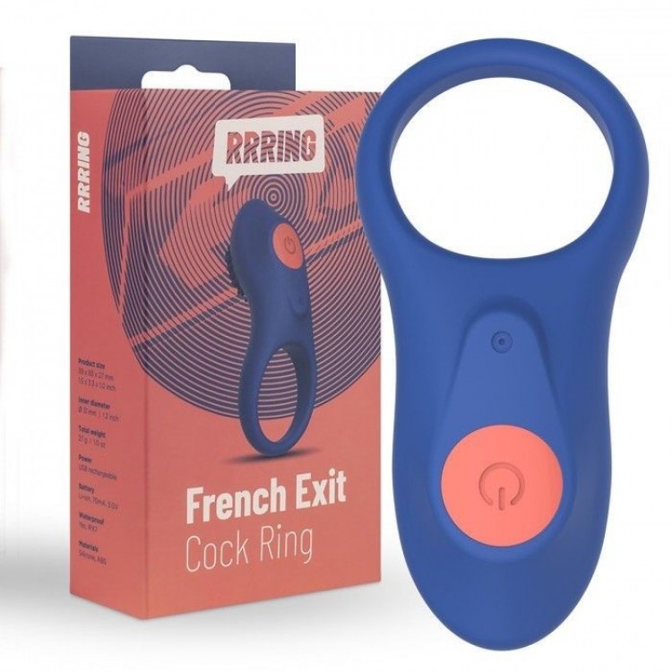 Синее эрекционное кольцо RRRING French Exit Cock Ring Синее эрекционное кольцо RRRING French Exit Cock Ring