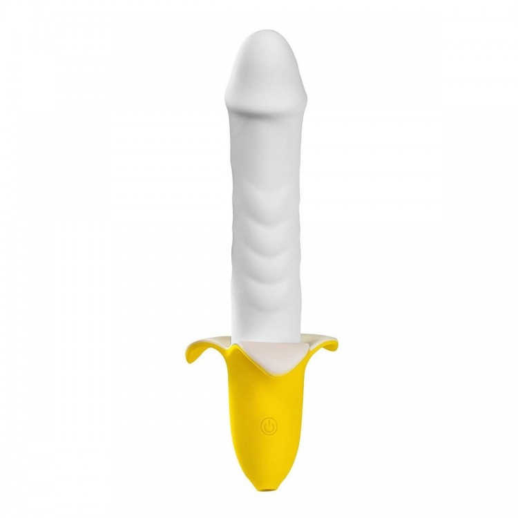 Мощный пульсатор в форме банана Banana Pulsator - 19,5 см.