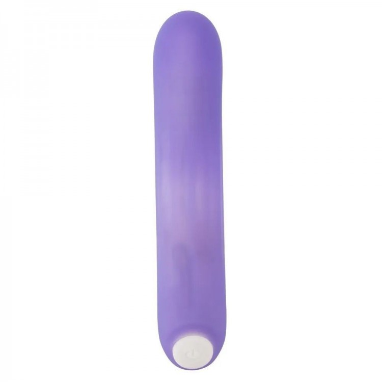 Фиолетовый мини-вибратор Flashing Mini Vibe - 15,2 см.