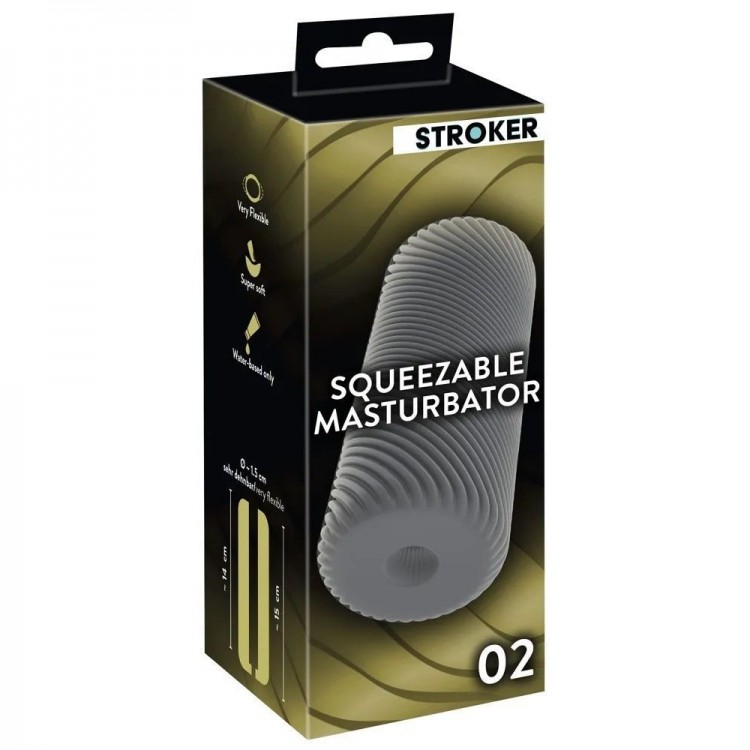 Серый мастурбатор Squeezable Masturbator 02