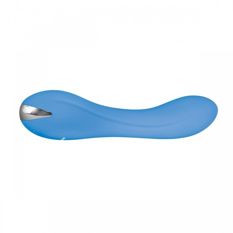 Голубой вибратор для G-точки Blue Crush - 11,9 см.