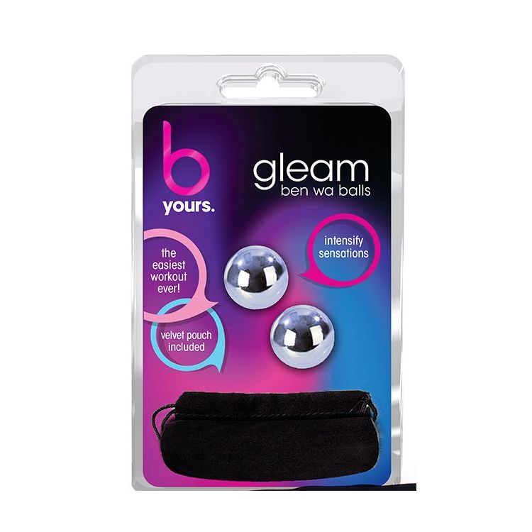 Серебристые вагинальные шарики Gleam Stainless Steel Kegel Balls