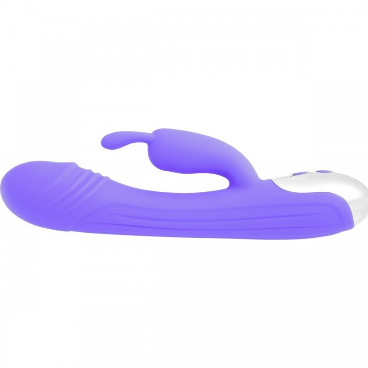 Фиолетовый вибратор-кролик Mrs. Melody - 20 см.