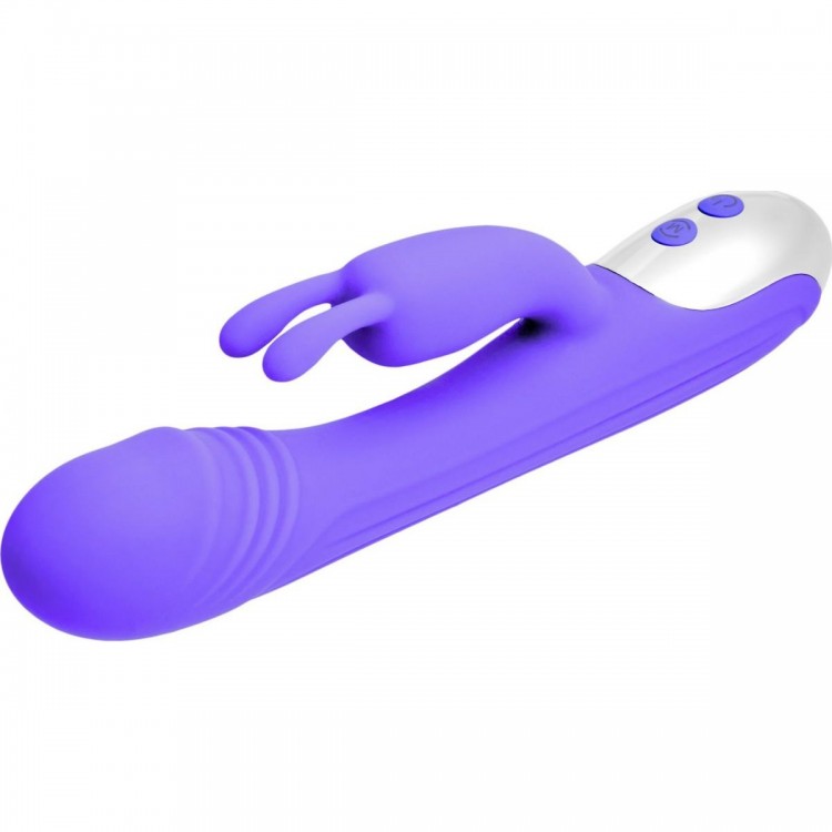 Фиолетовый вибратор-кролик Mrs. Melody - 20 см.
