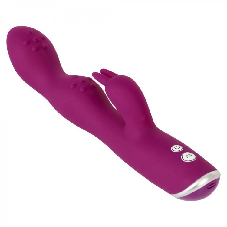 Фиолетовый вибратор A & G-Spot Rabbit Vibrator для стимуляции зон G и A - 23,6 см.