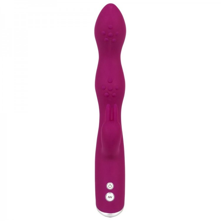 Фиолетовый вибратор A & G-Spot Rabbit Vibrator для стимуляции зон G и A - 23,6 см.