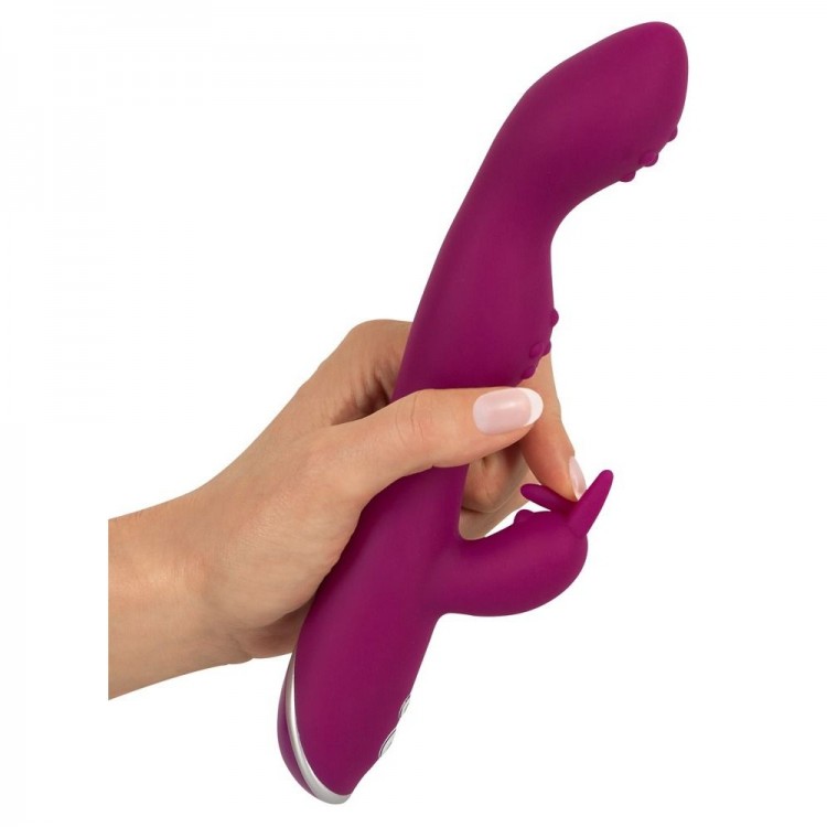 Фиолетовый вибратор A & G-Spot Rabbit Vibrator для стимуляции зон G и A - 23,6 см.