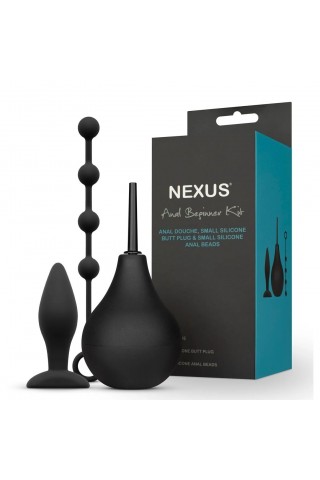 Анальный набор Nexus Anal Beginner Kit: пробка, душ и шарики