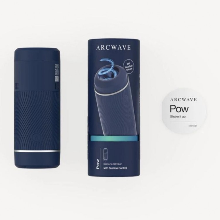 Синий мастурбатор с контролем всасывания Arcwave Pow Stroker