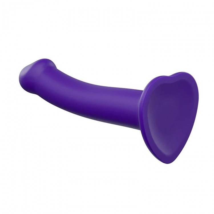 Фиолетовый фаллоимитатор-насадка Strap-On-Me Dildo Dual Density size M - 18 см.