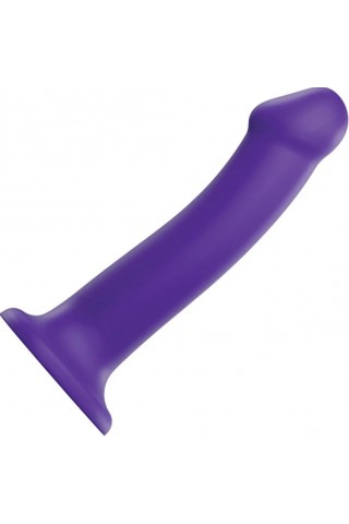 Фиолетовый фаллоимитатор-насадка Strap-On-Me Dildo Dual Density size L - 19 см.