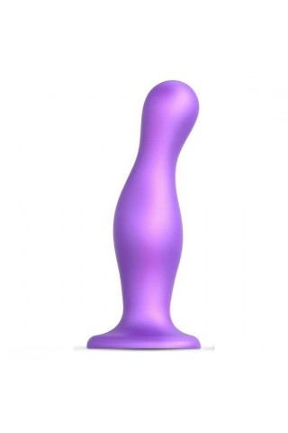 Фиолетовая насадка Strap-On-Me Dildo Plug Curvy size L