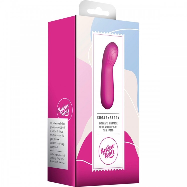 Ярко-розовый стимулятор для G-точки Sugar Berry - 12 см. Ярко-розовый стимулятор для G-точки Sugar Berry - 12 см.