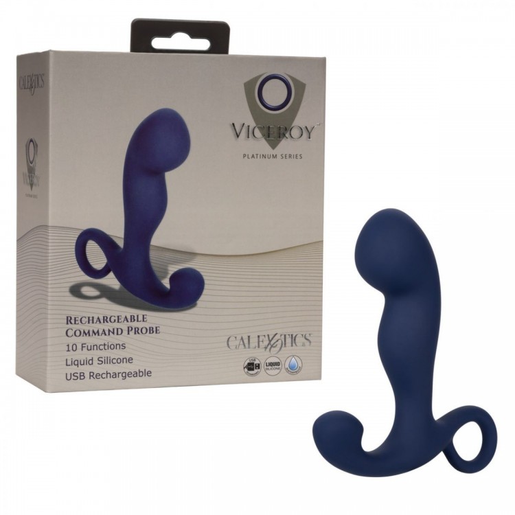 Синий вибромассажер Viceroy Rechargeable Command Probe Синий вибромассажер Viceroy Rechargeable Command Probe