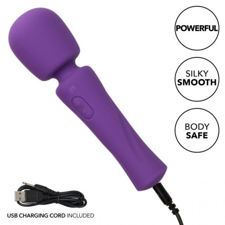 Фиолетовый ванд Stella Liquid Silicone Massager - 17,25 см.