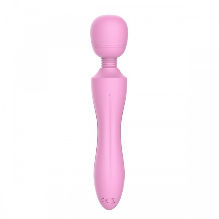 Розовый жезловый вибромассажер Pink Lady - 21,6 см.