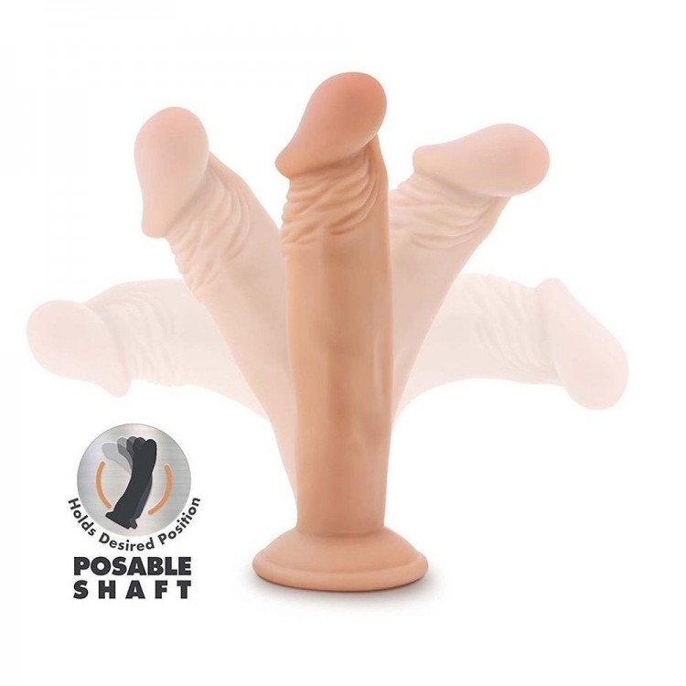 Телесный фаллоимитатор-реалистик 6 Inch Posable Dildo - 16,5 см.