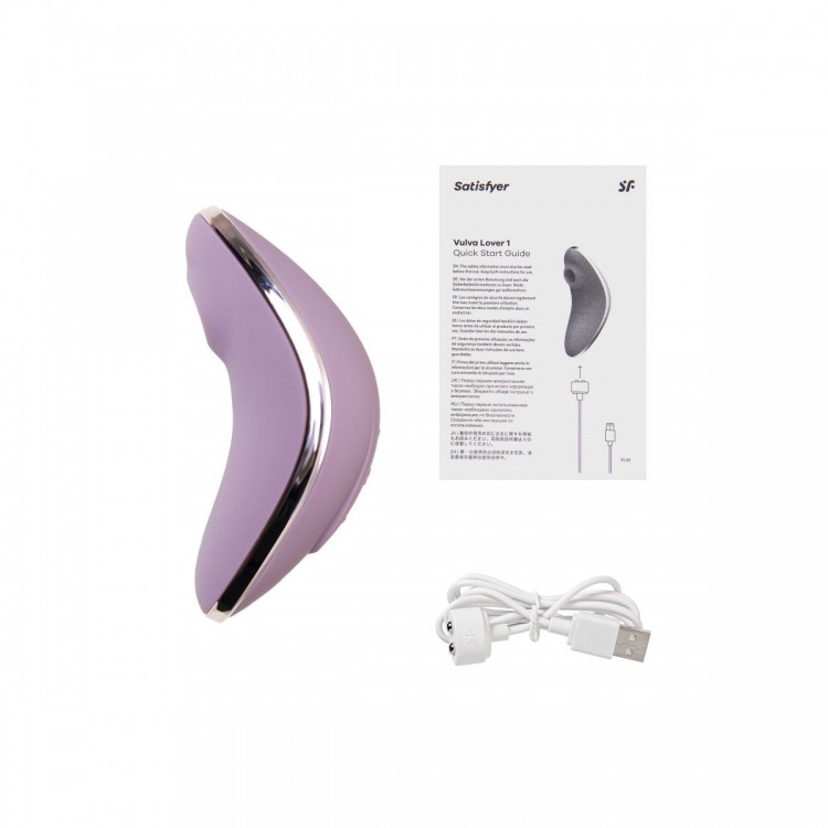 Сиреневый вакуум-волновой вибростимулятор клитора Satisfyer Vulva Lover 1