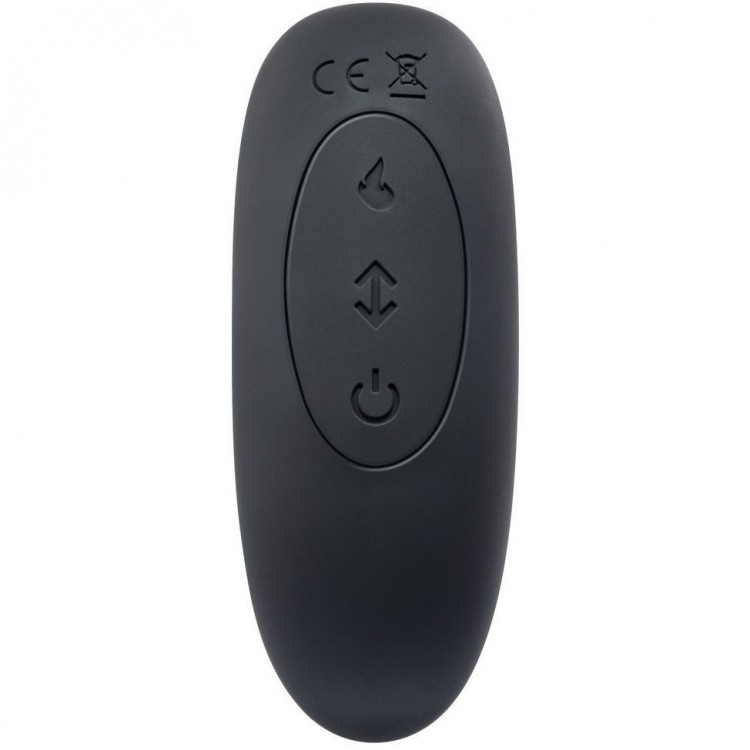 Черный массажер простаты Adams Warming & Rotating Prostate Thruster - 15,3 см.