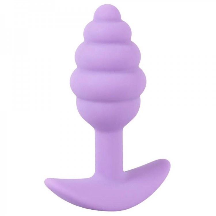 Фиолетовая анальная втулка Mini Butt Plug - 7,5 см.