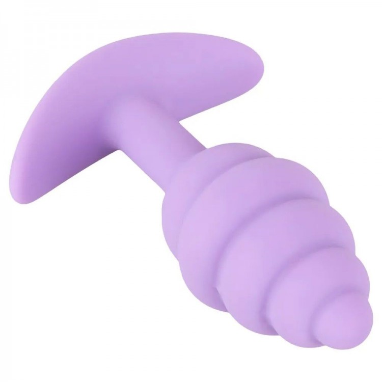 Фиолетовая анальная втулка Mini Butt Plug - 7,5 см.