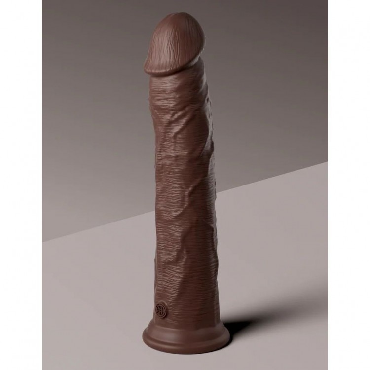 Коричневый фаллоимитатор-реалистик 11 Silicone Dual Density Cock - 29,5 см.