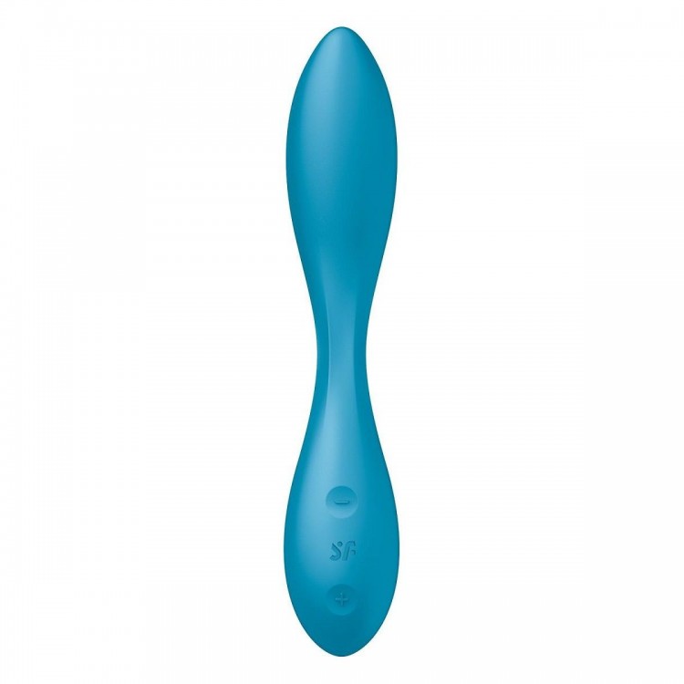 Синий гибкий вибратор Satisfyer G-Spot Flex 1 - 19,5 см.