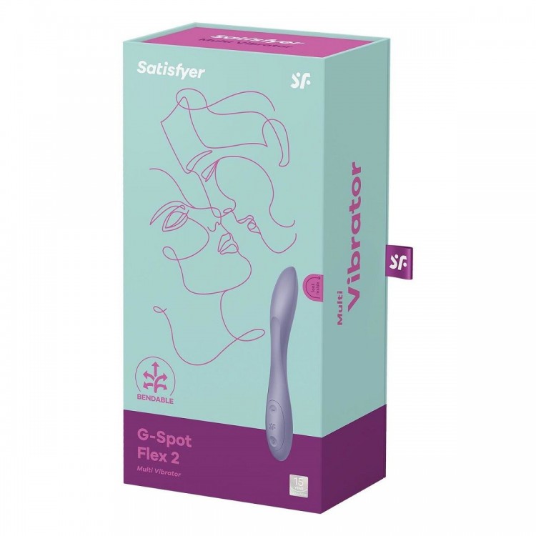 Сиреневый гибкий вибратор Satisfyer G-Spot Flex 2 - 19,5 см.