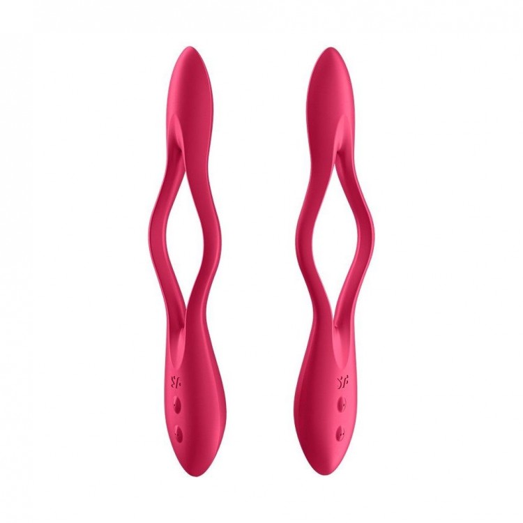 Красный многофункциональный вибратор для пар Satisfyer Elastic Joy