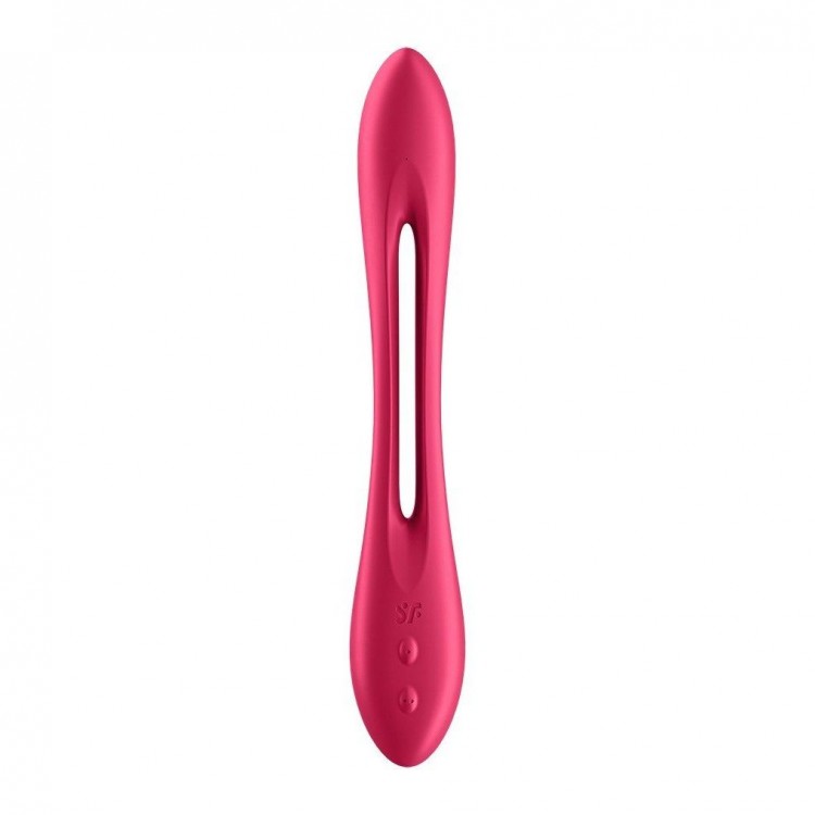 Красный многофункциональный вибратор для пар Satisfyer Elastic Joy