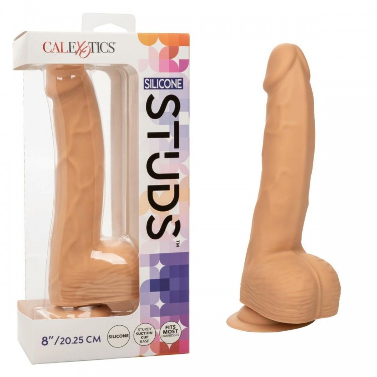 Телесный фаллоимитатор Silicone Studs 8 - 25,5 см.
