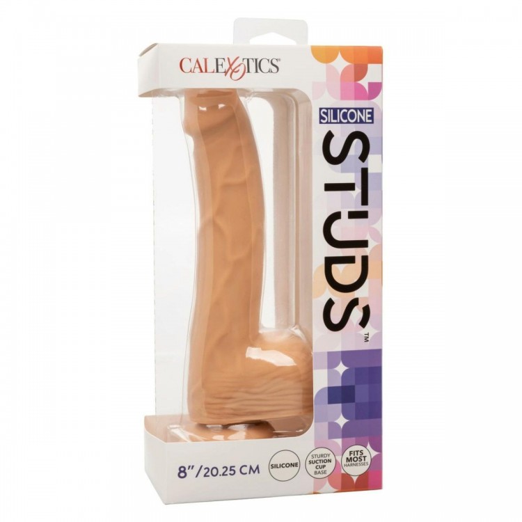 Телесный фаллоимитатор Silicone Studs 8 - 25,5 см.