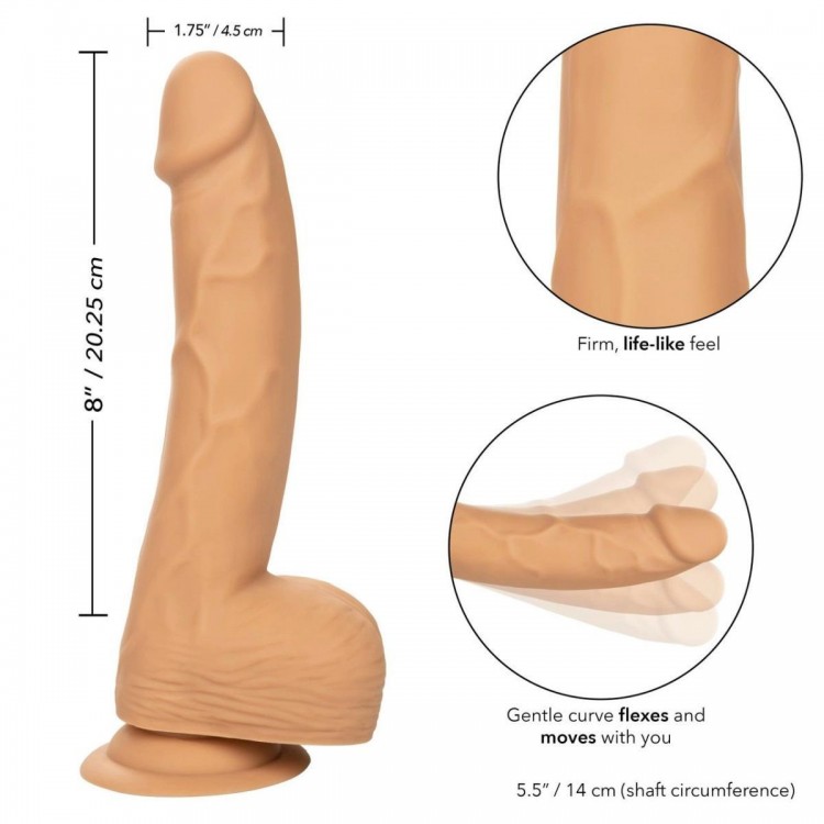 Телесный фаллоимитатор Silicone Studs 8 - 25,5 см.