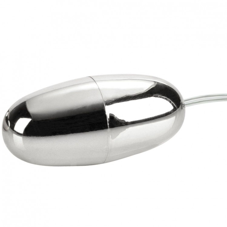 Серебристая гладкая вибропуля Vibrating Silver Bullet