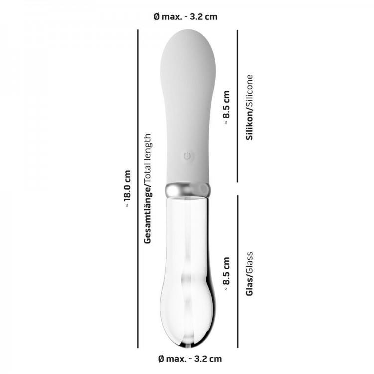 Двусторонний вибратор G-Spot LED - 18 см.