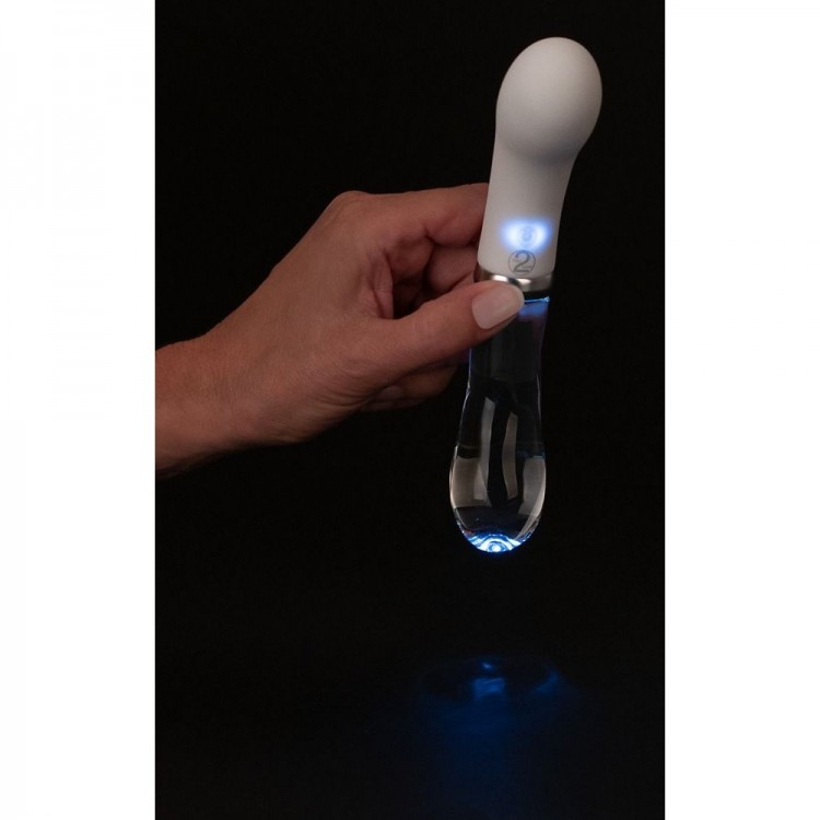 Двусторонний вибратор G-Spot LED - 18 см.